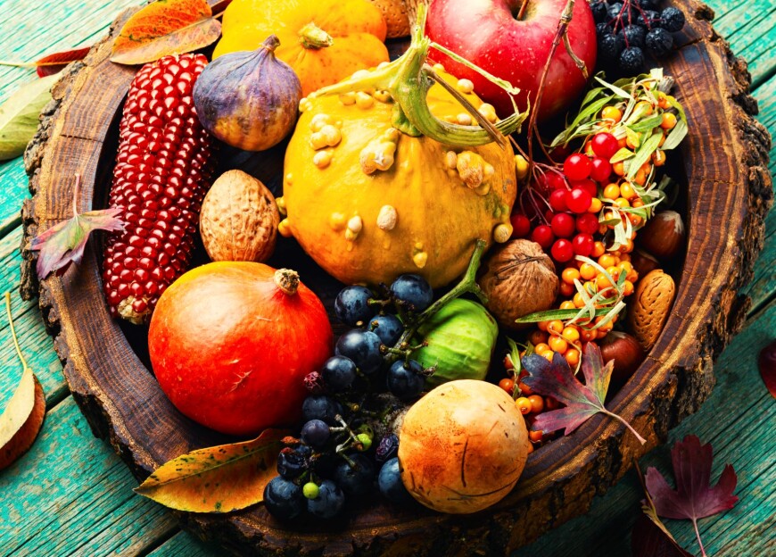 Abundance of fruit and vegetables