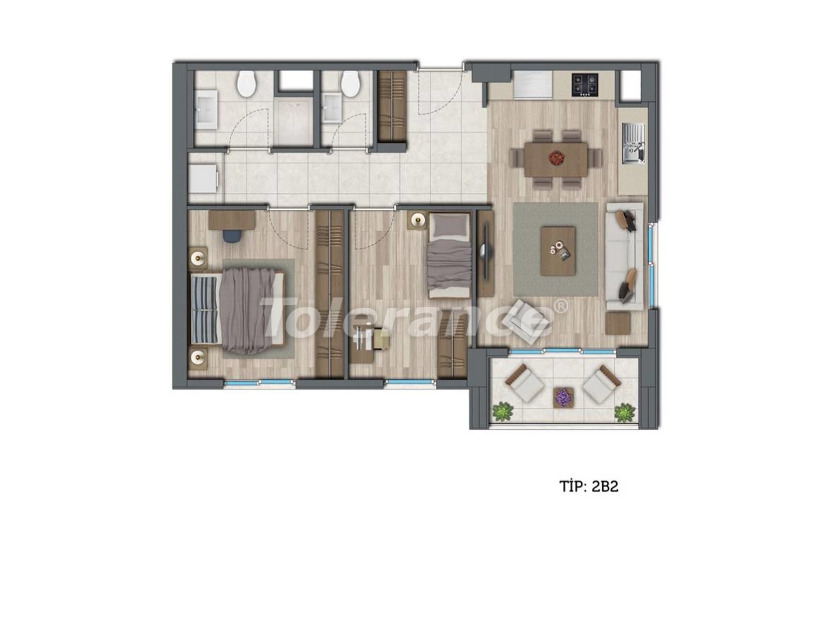 Modern apartments in Kepez, Antalya by installments from the developer - 10556 | Tolerance Homes