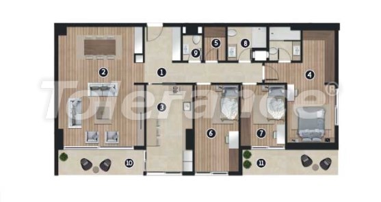 Spacious apartments in Bayraklı, Izmir in a complex with extensive facilities in installments - 16432 | Tolerance Homes