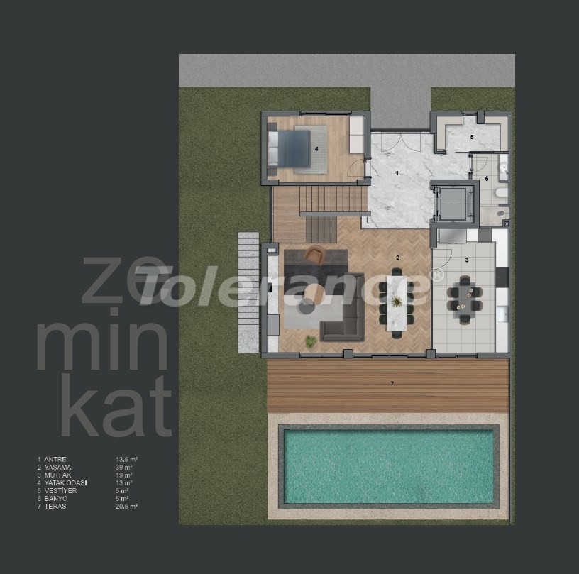 Modern villas in Konyaalti with private pool - 19008 | Tolerance Homes