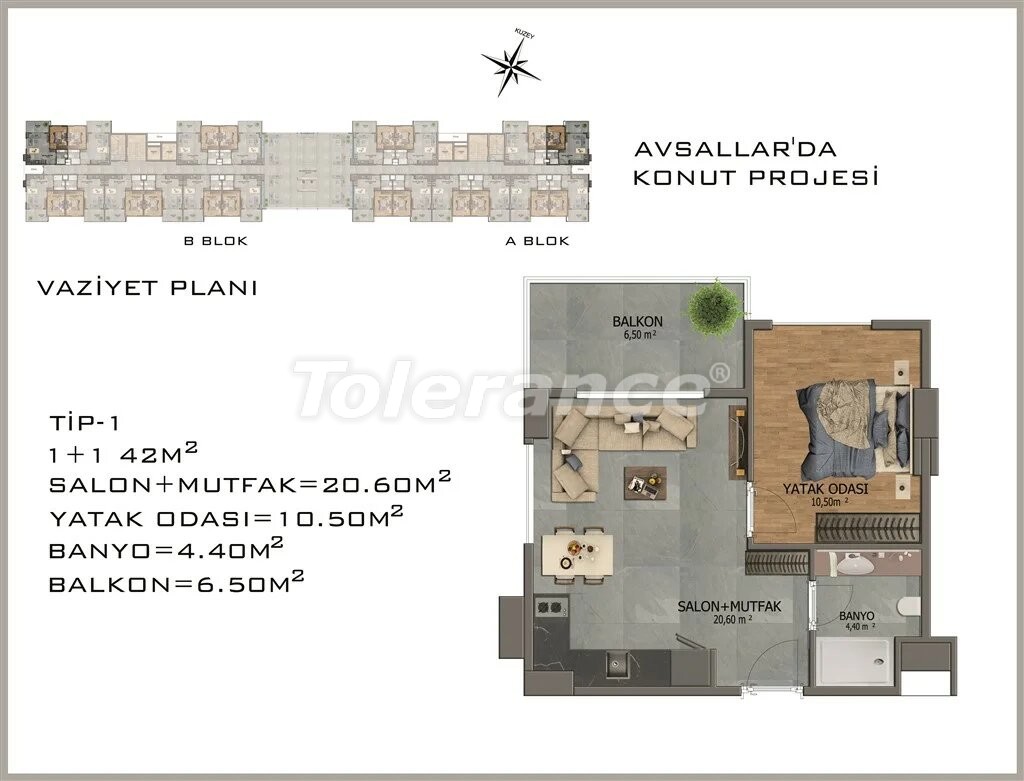 Modern apartments in  Avsallar - 22076 | Tolerance Homes