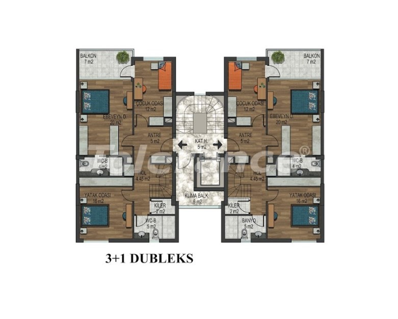Three-bedroom apartment in Hurma, Konyaalti in a complex with indoor and outdoor pools - 34152 | Tolerance Homes