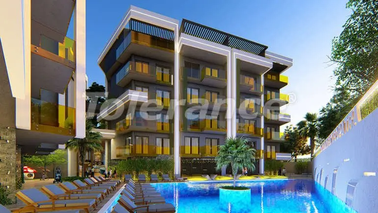 آپارتمان از سازنده که در آلانیا منظره دریا استخر - خرید ملک در ترکیه - 15161