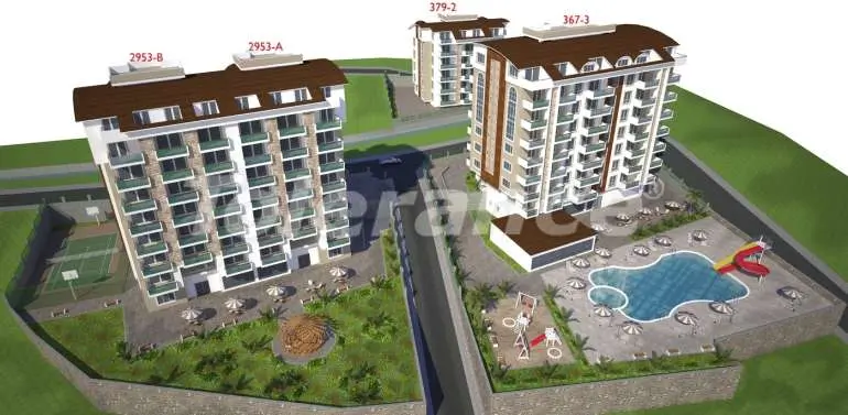 Appartement van de ontwikkelaar in Avsallar, Alanya zeezicht zwembad - onroerend goed kopen in Turkije - 3639