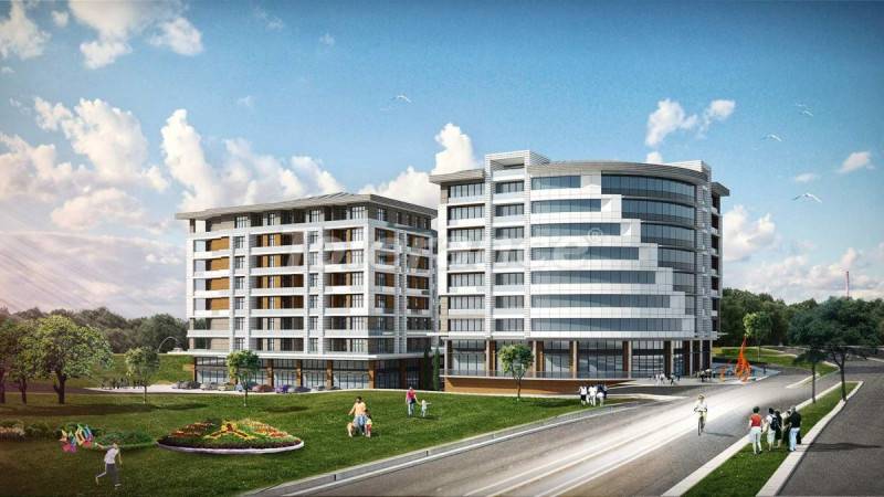 شقق من المتعهد في:في بيليك دوزو, اسطنبول اطلالة على البحر مسبح - شراء عقار في تركيا - 130811