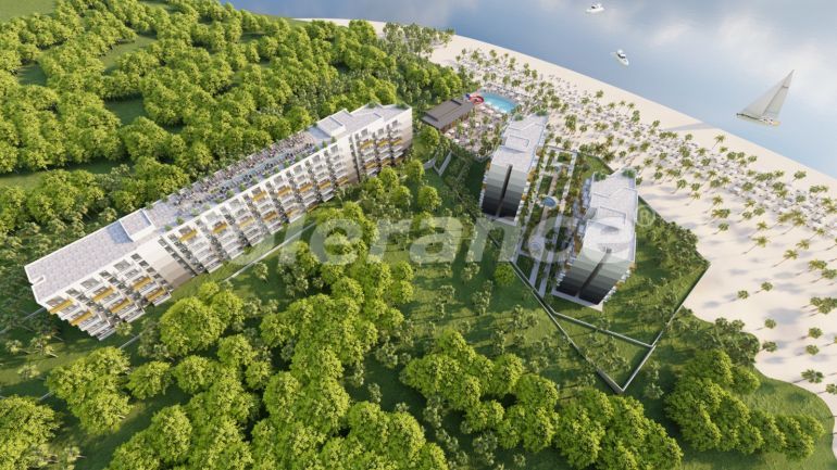 آپارتمان از سازنده که در بودروم منظره دریا استخر اقساط - خرید ملک در ترکیه - 107893