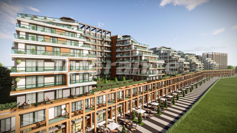 شقق من المتعهد في:في بويوك تشكمجة, اسطنبول اطلالة على البحر مسبح تقسيط - شراء عقار في تركيا - 129994