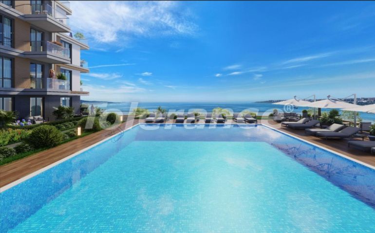 شقق من المتعهد في:في بويوك تشكمجة, اسطنبول اطلالة على البحر مسبح تقسيط - شراء عقار في تركيا - 130021