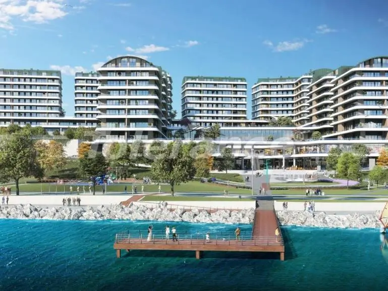 Apartment in Buyukcekmece, İstanbul with sea view with pool with installment - buy realty in Turkey - 19101