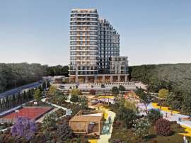 Apartment from the developer in Buyukcekmece, İstanbul with sea view with pool with installment - buy realty in Turkey - 129121