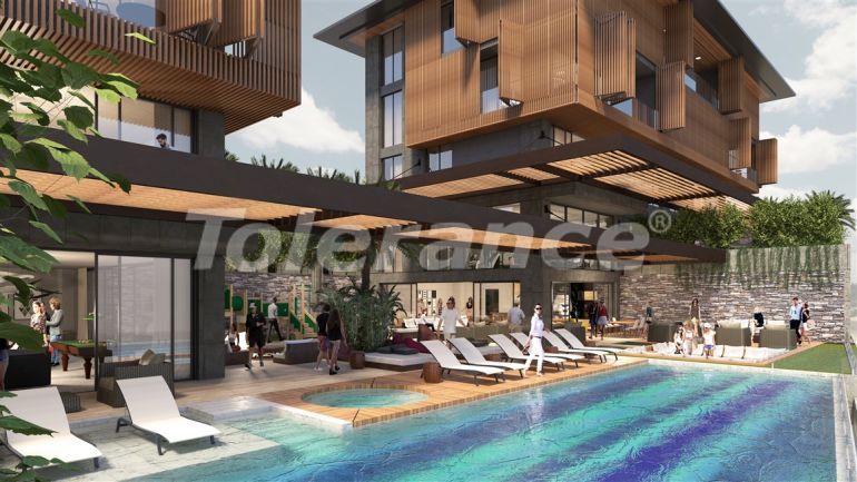 آپارتمان از سازنده که در مرکز آلانیا, آلانیا منظره دریا استخر - خرید ملک در ترکیه - 49428