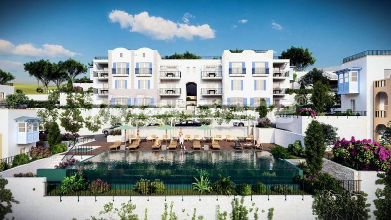 Appartement van de ontwikkelaar in Didim zeezicht zwembad afbetaling - onroerend goed kopen in Turkije - 50552