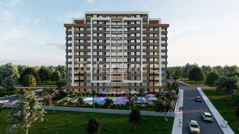 Appartement van de ontwikkelaar in Erdemli, Mersin zwembad afbetaling - onroerend goed kopen in Turkije - 110012