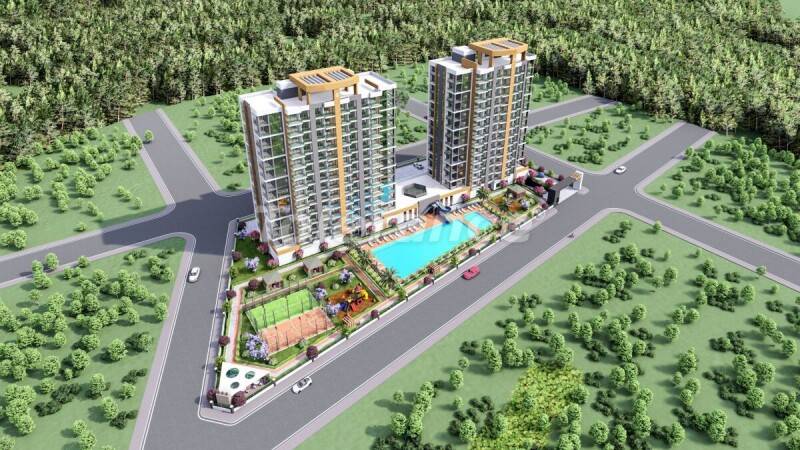 شقق من المتعهد في:في إيرديملي, مرسين اطلالة على البحر مسبح - شراء عقار في تركيا - 61346