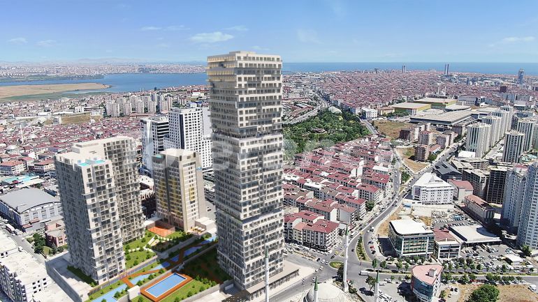 Apartment еn Esenyurt, Istanbul vue sur la mer piscine - acheter un bien immobilier en Turquie - 47527