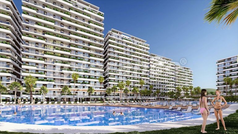 Appartement van de ontwikkelaar in Famagusta, Noord-Cyprus zeezicht zwembad afbetaling - onroerend goed kopen in Turkije - 85814