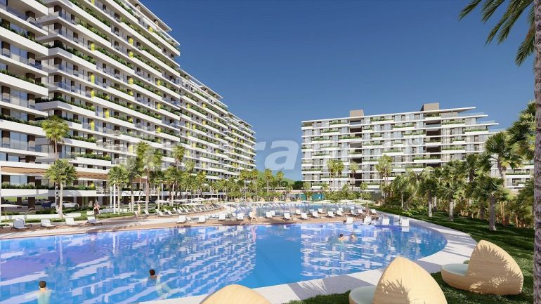 Appartement van de ontwikkelaar in Famagusta, Noord-Cyprus zeezicht zwembad afbetaling - onroerend goed kopen in Turkije - 85824