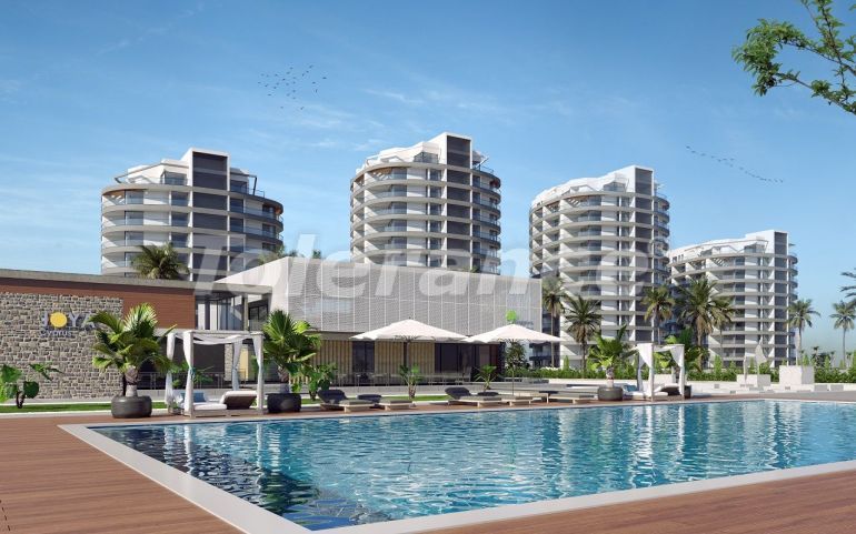 Appartement van de ontwikkelaar in Güzelyurt, Noord-Cyprus zeezicht zwembad afbetaling - onroerend goed kopen in Turkije - 85385