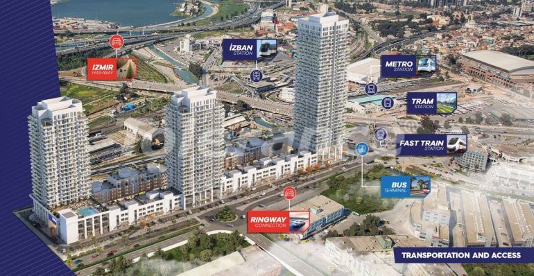 Appartement du développeur еn Izmir vue sur la mer piscine - 108990 Appartement du développeur еn Izmir vue sur la mer piscine - acheter un bien immobilier en Turquie - 108990