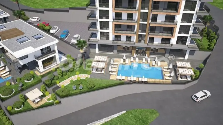 Apartment from the developer in Kargicak, Alanya with sea view with pool - buy realty in Turkey - 28007
