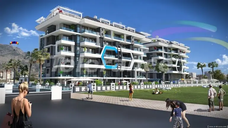 Apartment in Kargicak, Alanya with sea view with pool with installment - buy realty in Turkey - 28268
