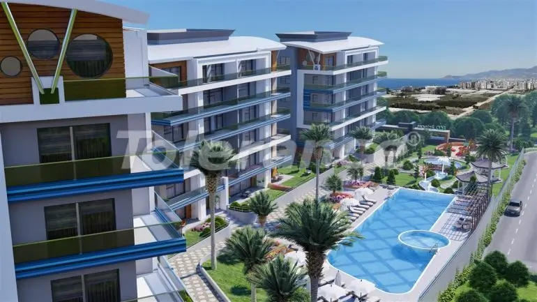 Apartment from the developer in Kargicak, Alanya sea view pool installment - buy realty in Turkey - 39780
