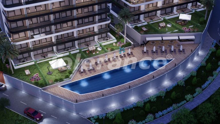 Appartement van de ontwikkelaar in Kargıcak, Alanya zeezicht zwembad - onroerend goed kopen in Turkije - 49111