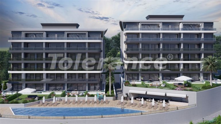 Apartment from the developer in Kargicak, Alanya with sea view with pool - buy realty in Turkey - 49128