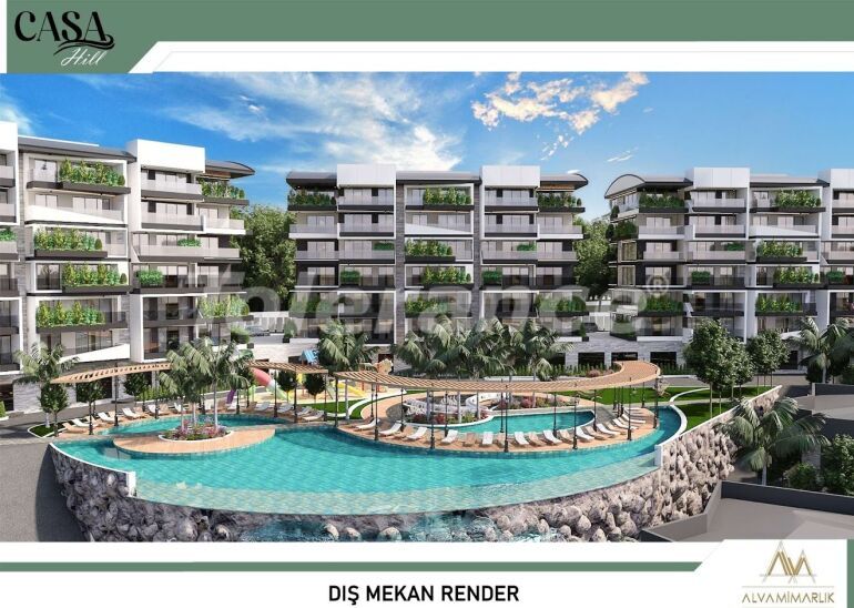 Apartment from the developer in Kargicak, Alanya with sea view with pool - buy realty in Turkey - 58835