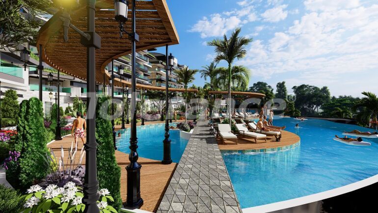 Apartment from the developer in Kargicak, Alanya with sea view with pool - buy realty in Turkey - 58841