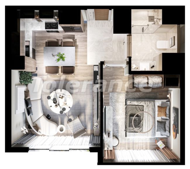 شقق من المتعهد في:في كيبيز, أنطاليا مسبح تقسيط - شراء عقار في تركيا - 128228