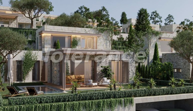 Apartment from the developer in Konacık, Bodrum with sea view with pool with installment - buy realty in Turkey - 102223