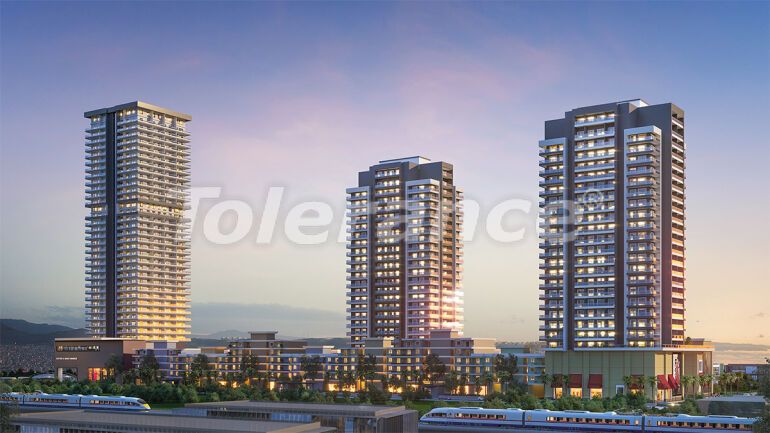 Apartment from the developer in Konak, İzmir with sea view with pool with installment - 55361 Apartment from the developer in Konak, İzmir with sea view with pool with installment - buy realty in Turkey - 55361