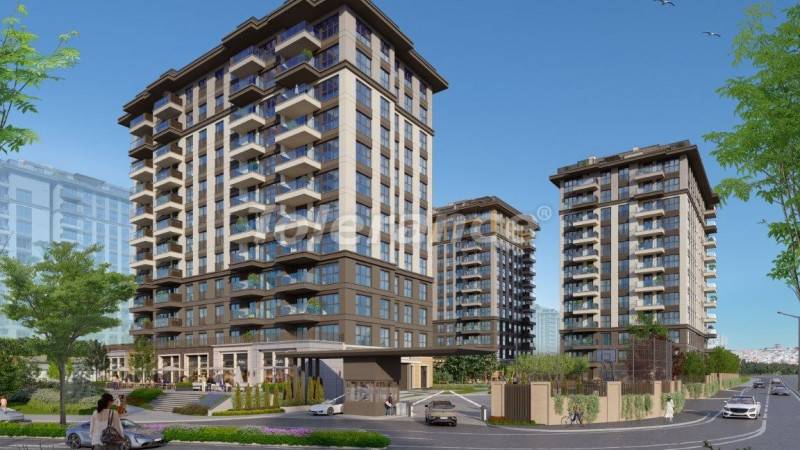 Appartement van de ontwikkelaar in Küçükçekmece, Istanboel zwembad afbetaling - onroerend goed kopen in Turkije - 129222