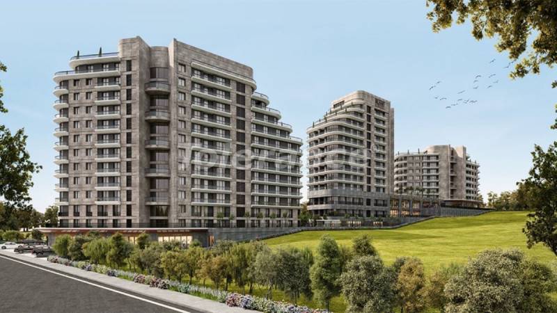 Appartement van de ontwikkelaar in Küçükçekmece, Istanboel zwembad afbetaling - onroerend goed kopen in Turkije - 129658