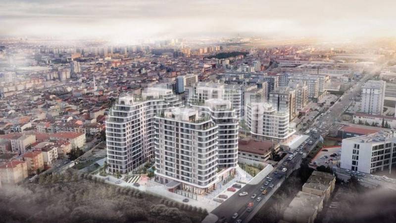 Appartement van de ontwikkelaar in Küçükçekmece, Istanboel zwembad afbetaling - onroerend goed kopen in Turkije - 129667