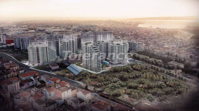 Appartement van de ontwikkelaar in Küçükçekmece, Istanboel zwembad afbetaling - onroerend goed kopen in Turkije - 129678