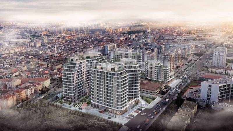 Appartement van de ontwikkelaar in Küçükçekmece, Istanboel zwembad afbetaling - onroerend goed kopen in Turkije - 129679