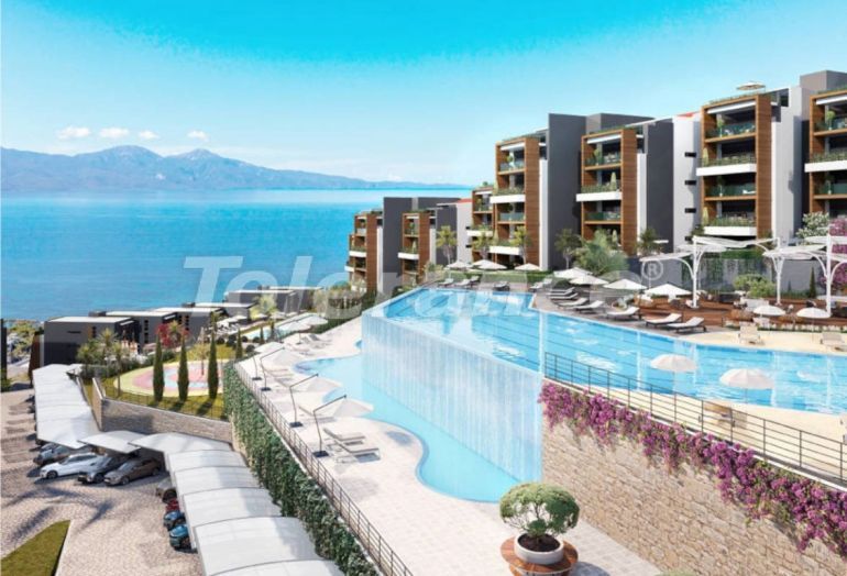 Appartement van de ontwikkelaar in Kuşadası zeezicht zwembad - onroerend goed kopen in Turkije - 99175