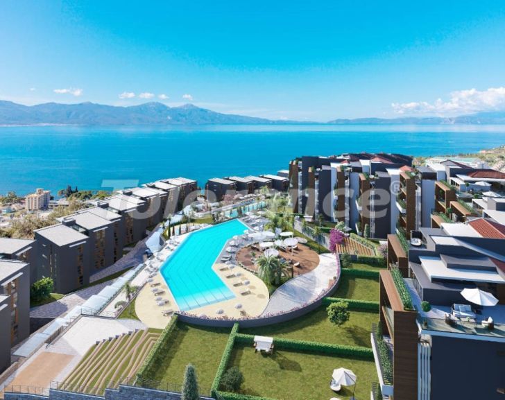 آپارتمان از سازنده که در کوش‌آداسی منظره دریا استخر - خرید ملک در ترکیه - 99178