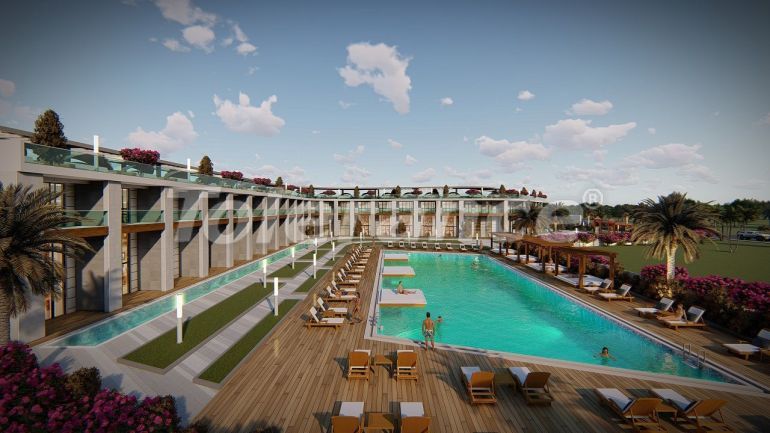 Appartement van de ontwikkelaar in Kyrenie, Noord-Cyprus zeezicht zwembad - onroerend goed kopen in Turkije - 108448