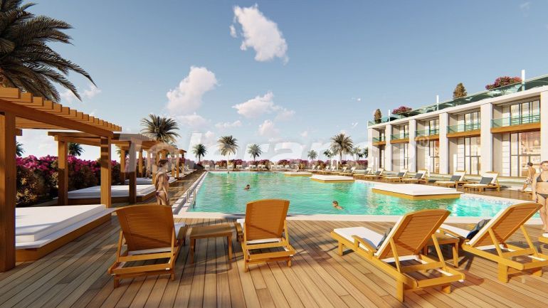 Appartement van de ontwikkelaar in Kyrenie, Noord-Cyprus zeezicht zwembad - onroerend goed kopen in Turkije - 108483