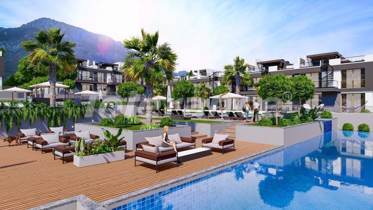 شقق من المتعهد في:في كيرينيا, قبرص الشمالية اطلالة على البحر مسبح تقسيط - شراء عقار في تركيا - 82814