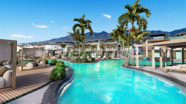 Appartement van de ontwikkelaar in Kyrenie, Noord-Cyprus zeezicht zwembad afbetaling - onroerend goed kopen in Turkije - 87480