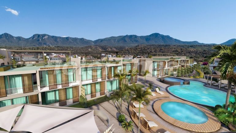 Appartement van de ontwikkelaar in Kyrenie, Noord-Cyprus zeezicht zwembad afbetaling - onroerend goed kopen in Turkije - 87482