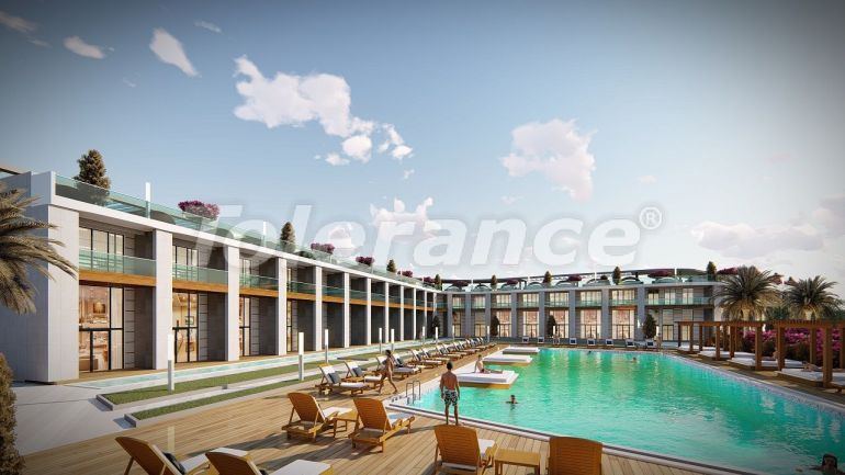 Appartement van de ontwikkelaar in Kyrenie, Noord-Cyprus zeezicht zwembad - onroerend goed kopen in Turkije - 90393