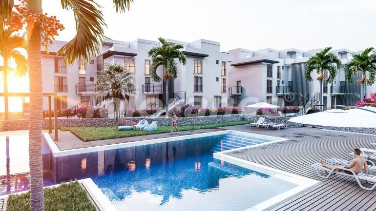 آپارتمان از سازنده که در گیرنه, قبرس شمالی منظره دریا استخر اقساط - خرید ملک در ترکیه - 90861