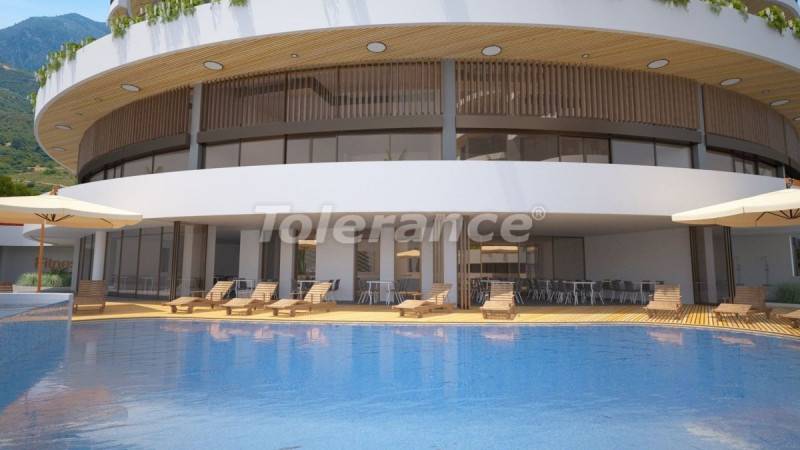 Appartement van de ontwikkelaar in Kyrenie, Noord-Cyprus zeezicht zwembad - onroerend goed kopen in Turkije - 90992