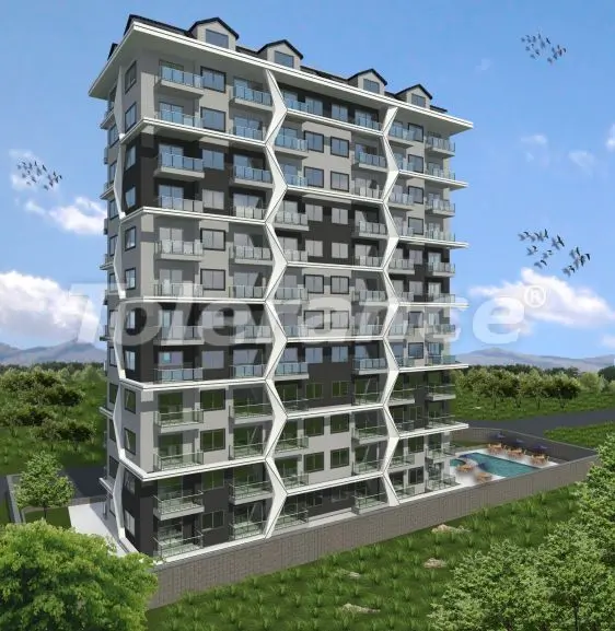 Apartment in Mahmutlar, Alanya sea view pool installment - buy realty in Turkey - 31634