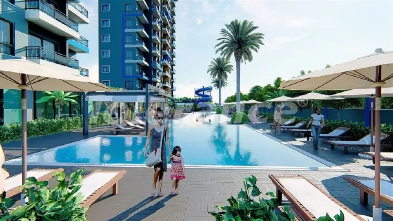 Appartement in Mahmutlar, Alanya zeezicht zwembad - 31658 Appartement in Mahmutlar, Alanya zeezicht zwembad - onroerend goed kopen in Turkije - 31658